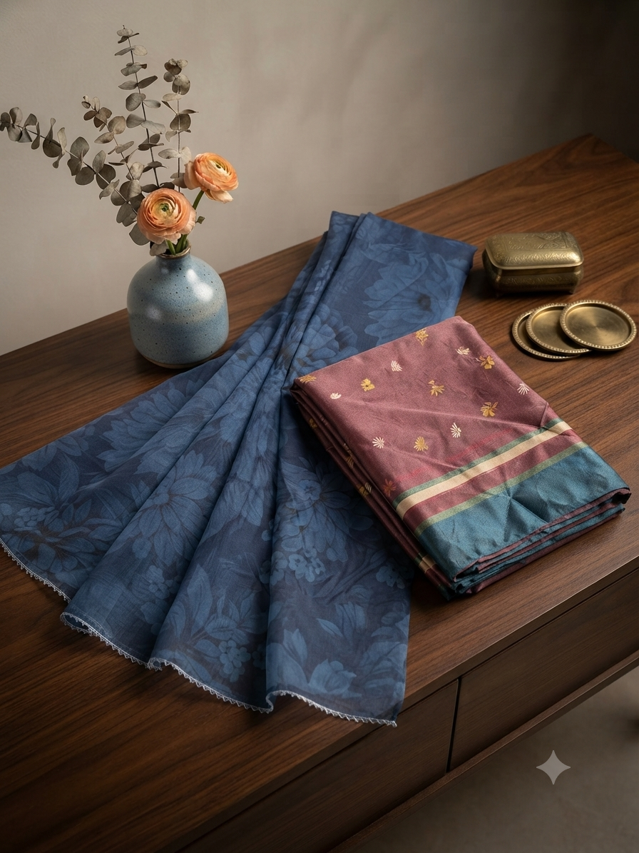 Sale Jazmine by baroque printed linen shirt and trouser with printed wool shawl winter 3pc