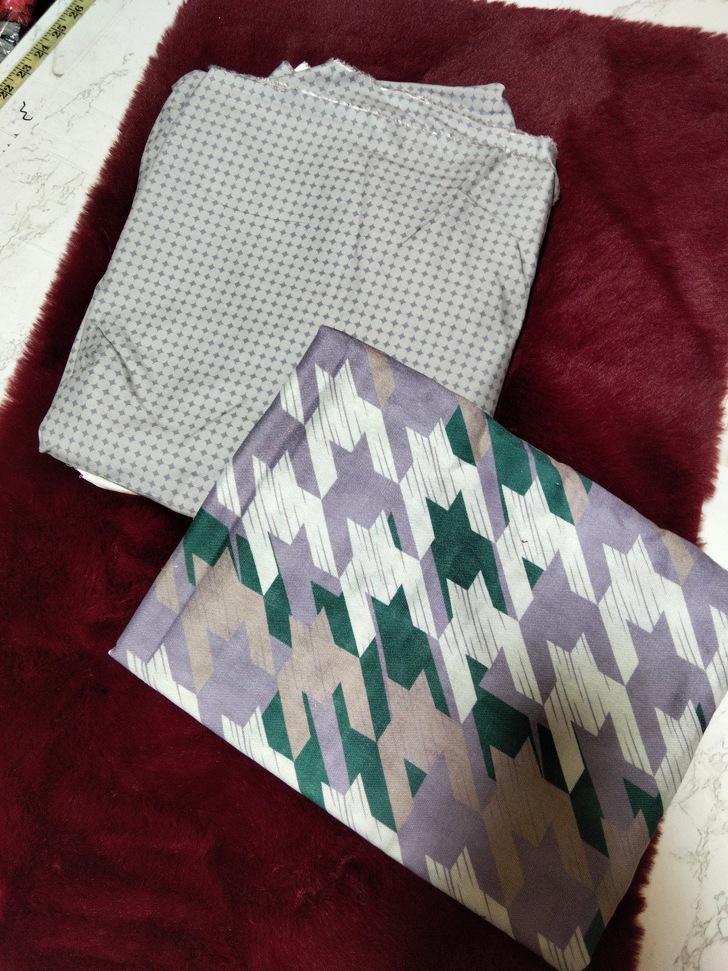 Linen printed 3 pc