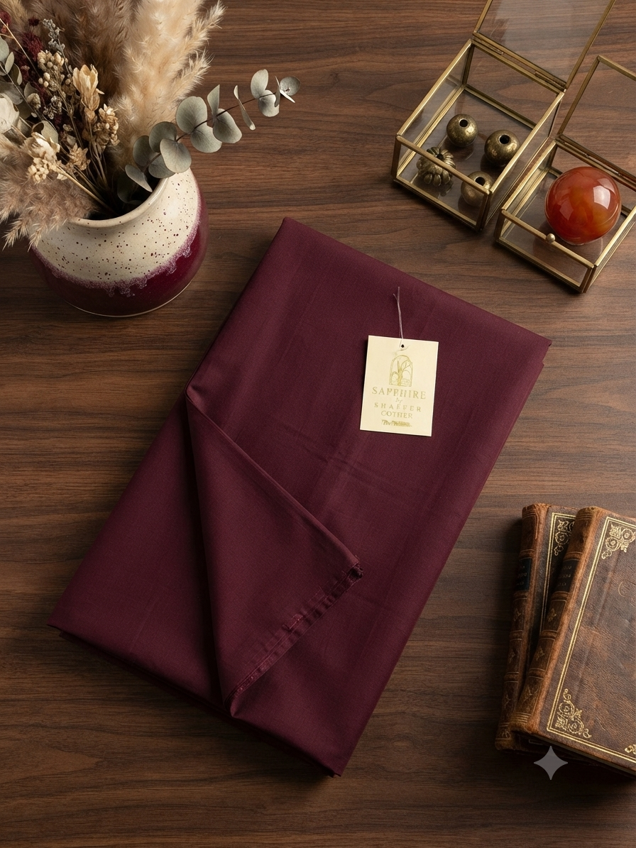 Sapphire plain slub viscose 2 pc