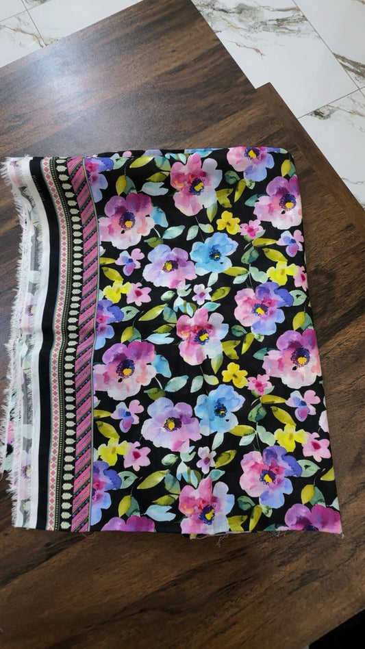 Allover premium printed lawn 2pc with side border