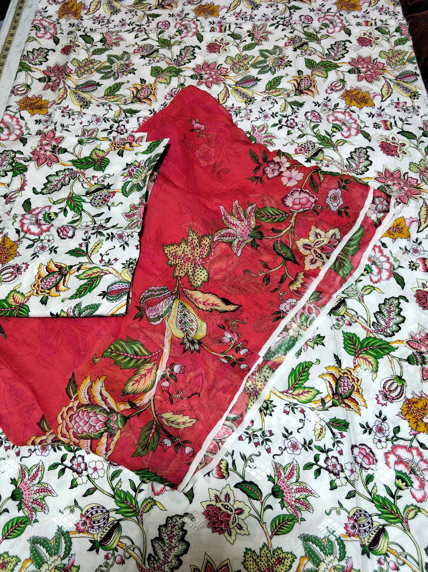 Sale Breeze Embroidered Linen Shirt With chiffon dupatta dyed trouser 3pc