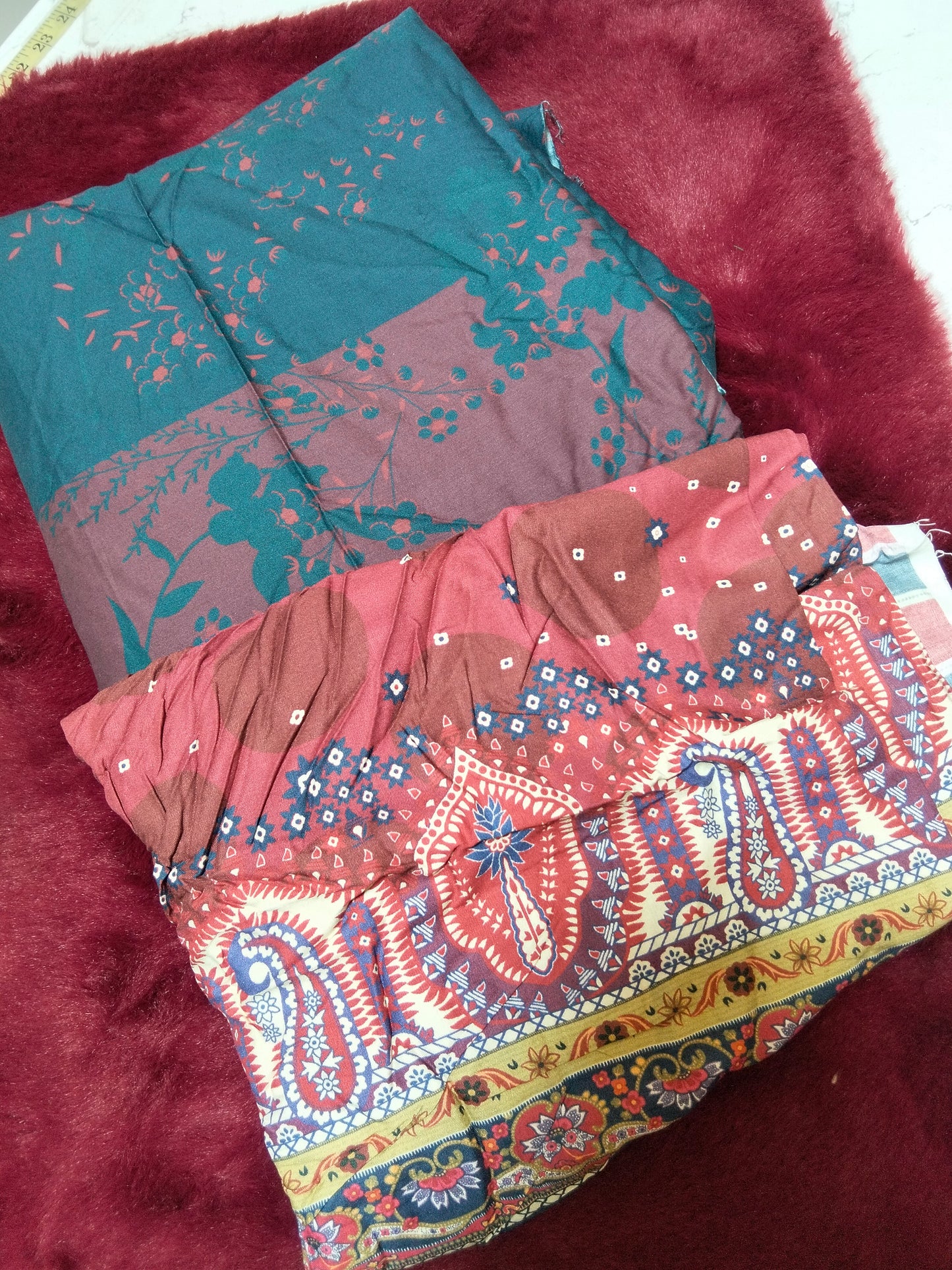 Sale Jazmin by barque printed linen 3pc with printed trouser and printed dupatta