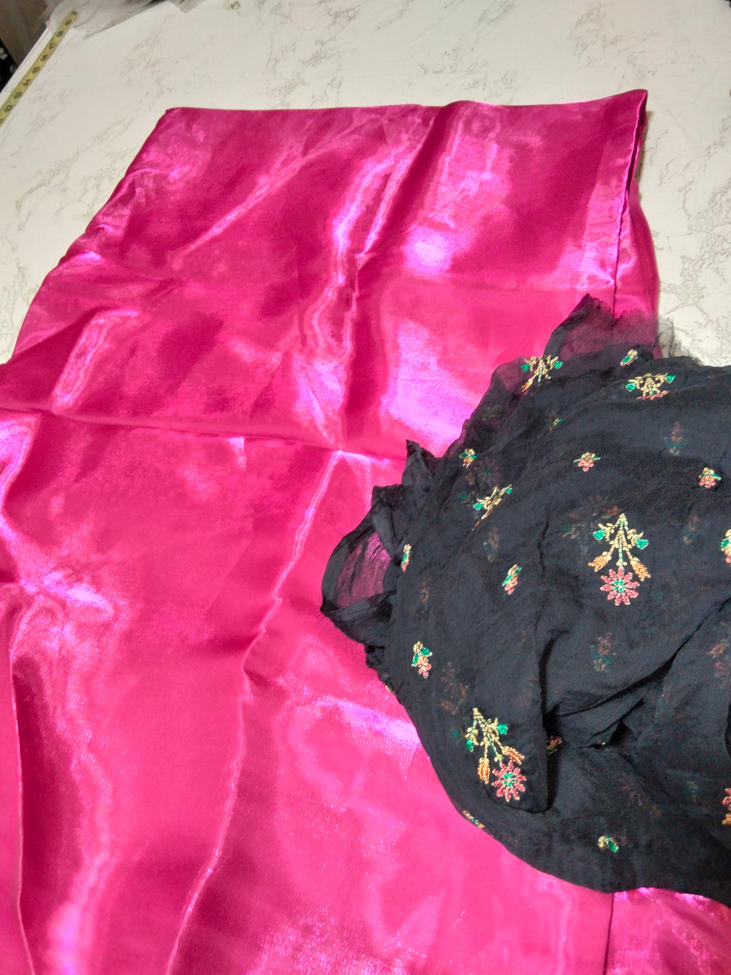 Sale shisha silk 2pc + breeze embroided pure chiffon dupatta