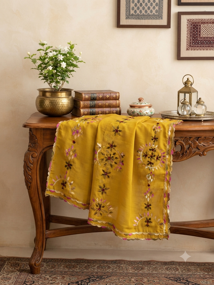 Sale hand embroided shawl embroidery change Ho sakti ha