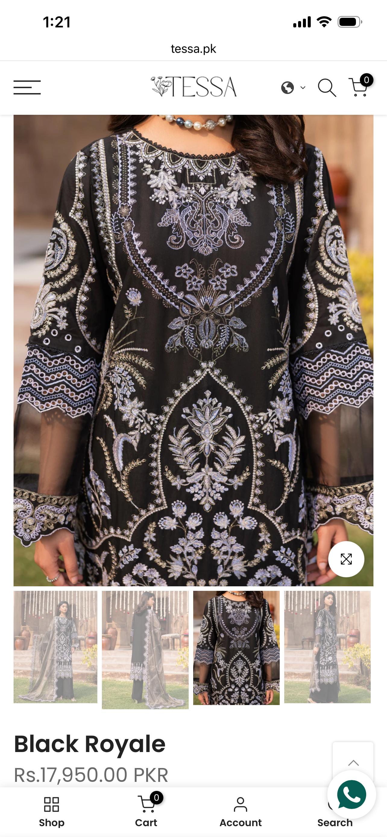 Tessa luxury formal stitched 3 pc