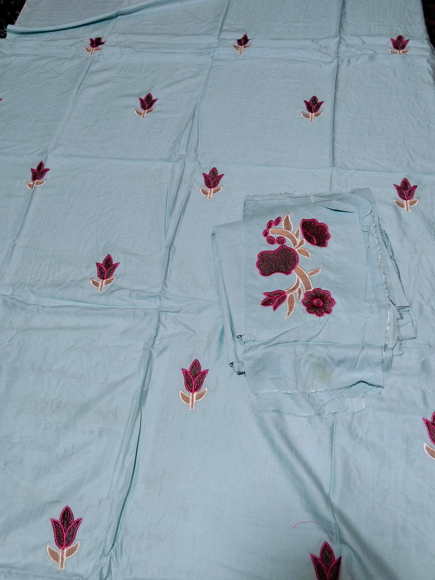 Sale linen 2pc embroided shirt and plain trouser