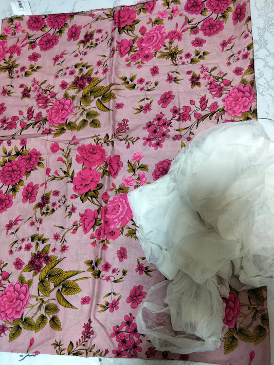 Sale printed lawn 2pc + pure medium silk dupatta