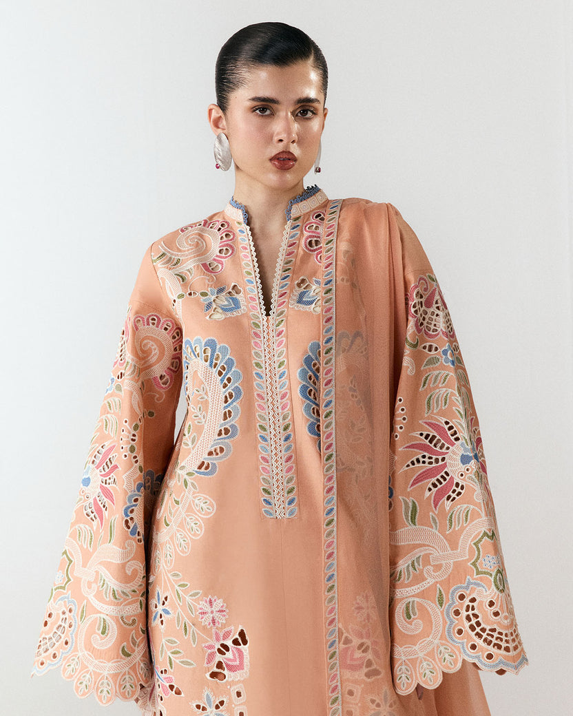 Jugnu luxury embroidered lawn 3pc