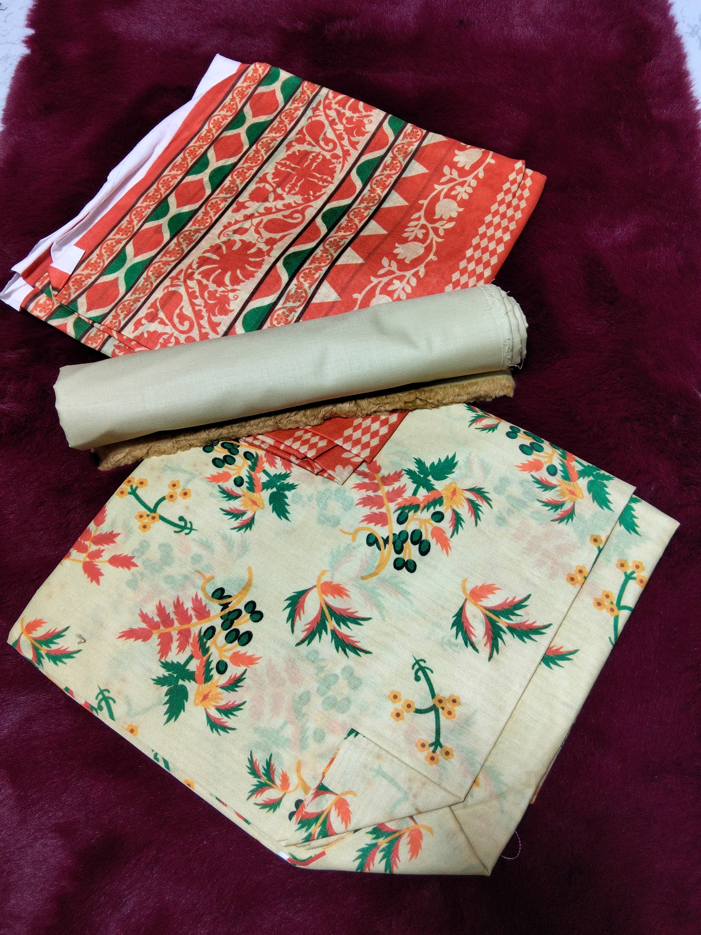 Sale printed lawn 3pc with plain trouser