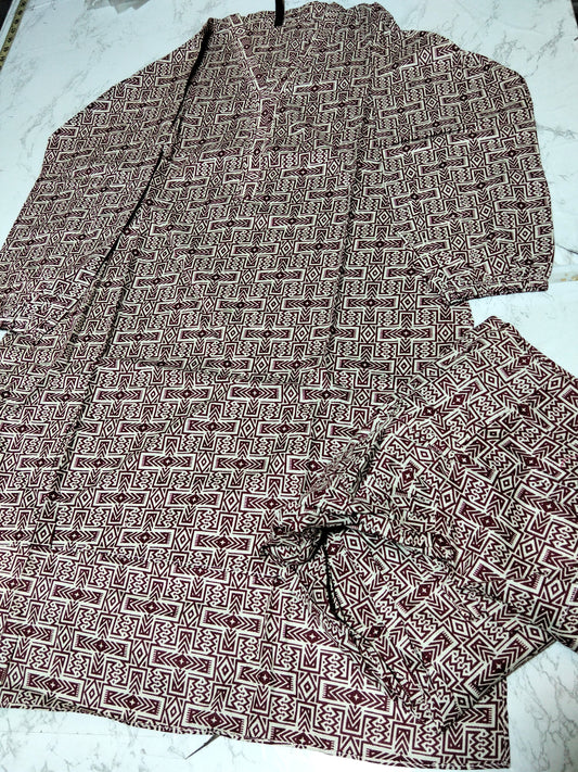 Charizma printed lawn 2pc stitch shirt and trouser