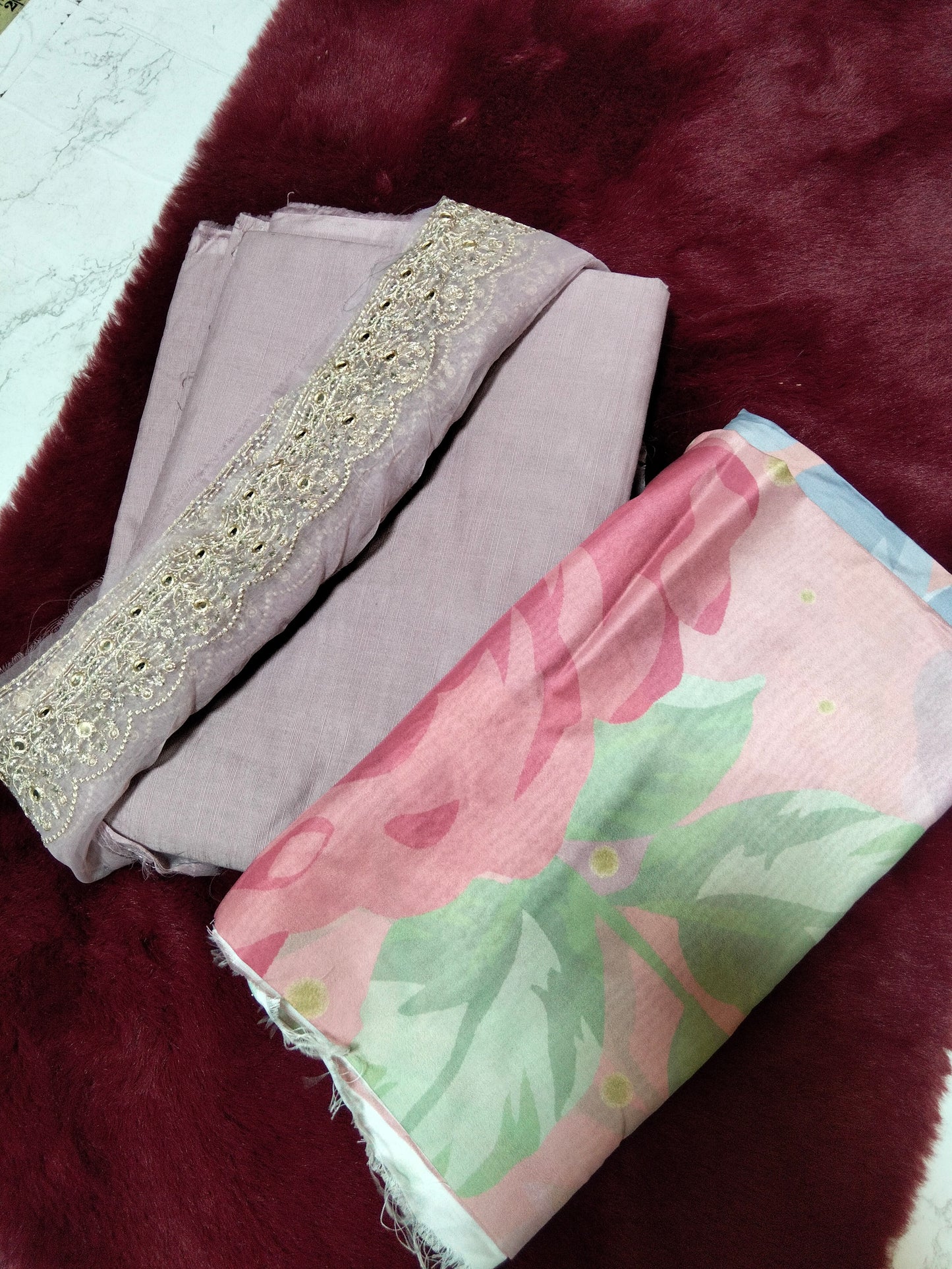 Jazmine winter 3pc with shawl+Patch