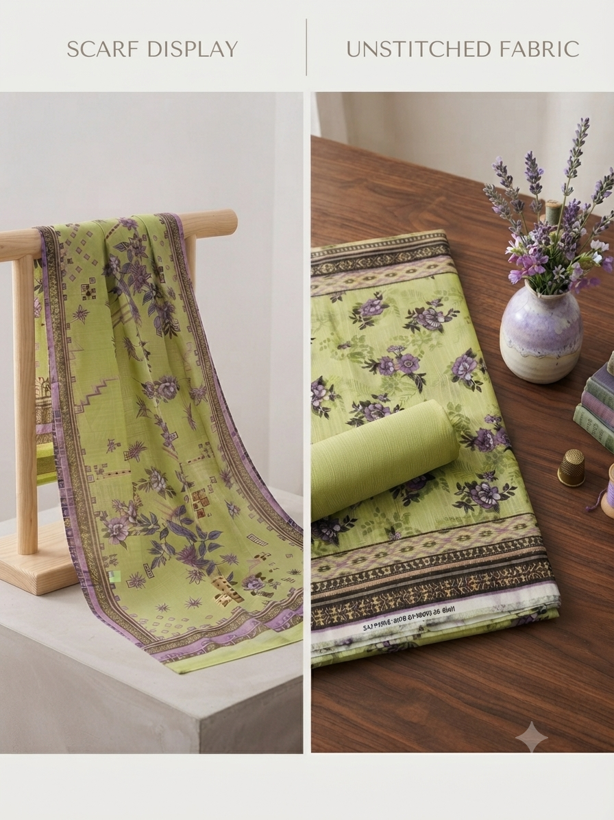 Printed khadar 3pc
