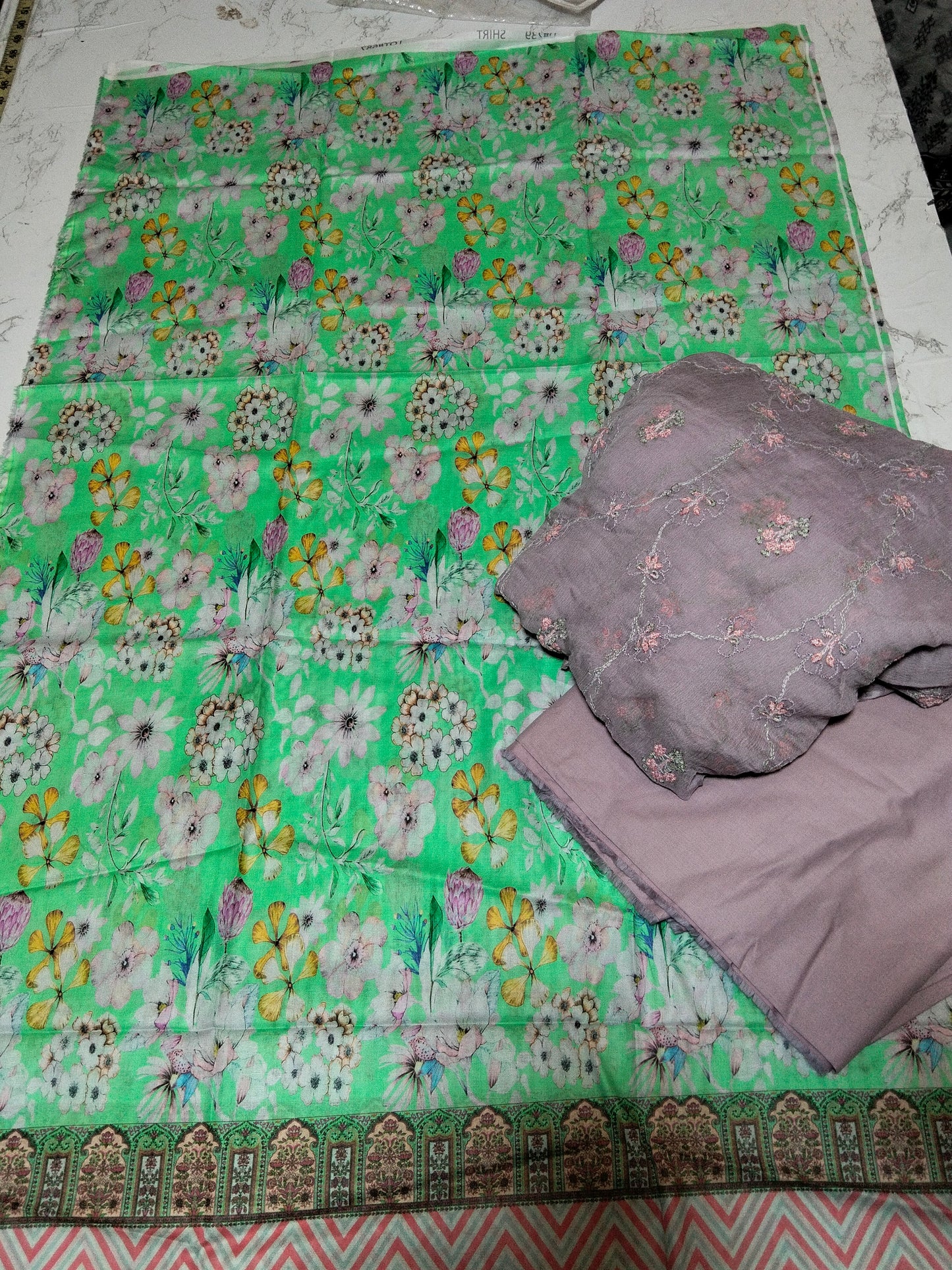 Sale printed lawn 2pc +breeze embroided pure chiffon dupatta