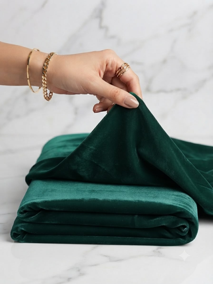 Peacock green 9000 micro velvet 2 pc