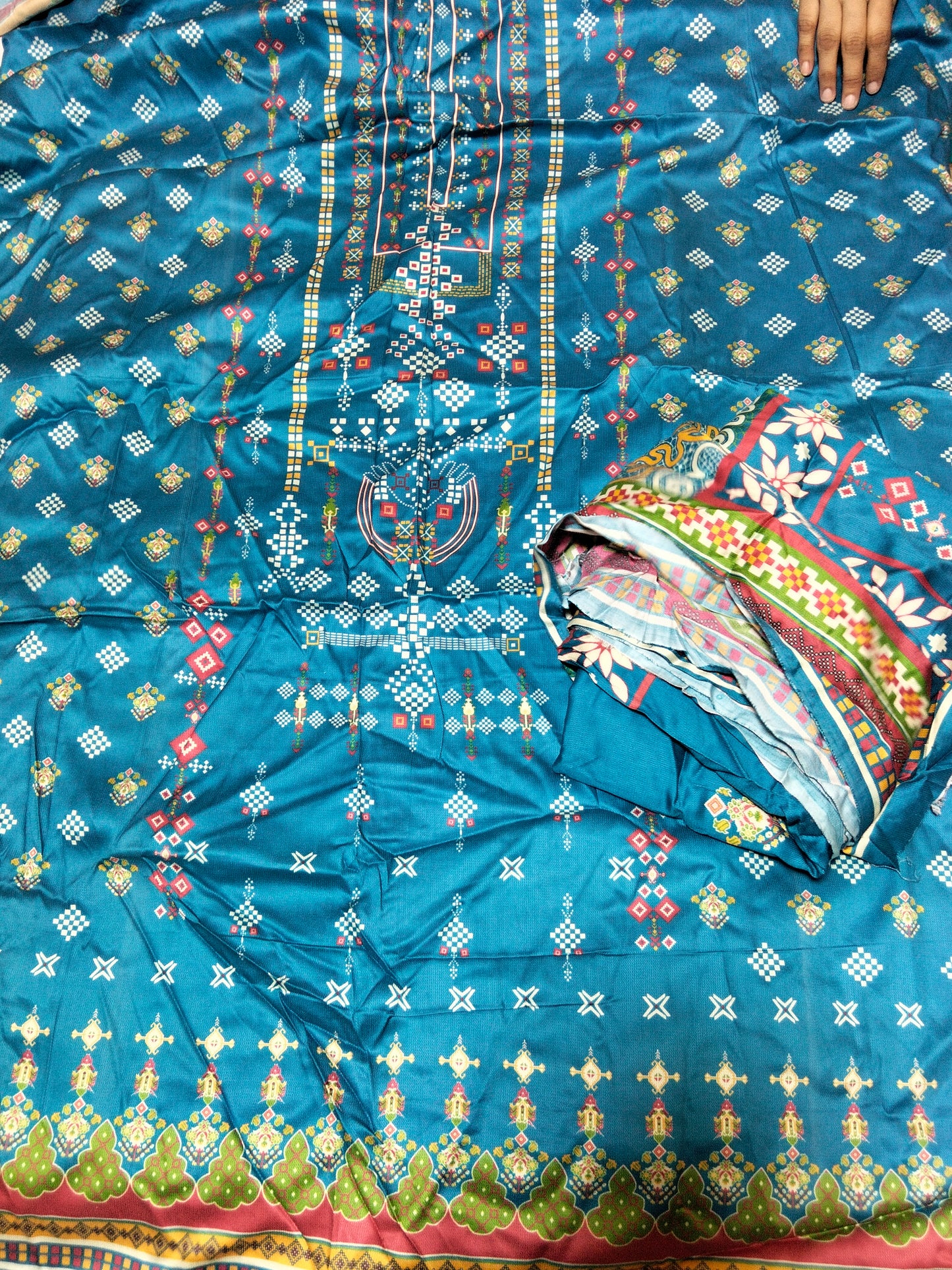Sale printed linen 2pc shirt and Dupatta
