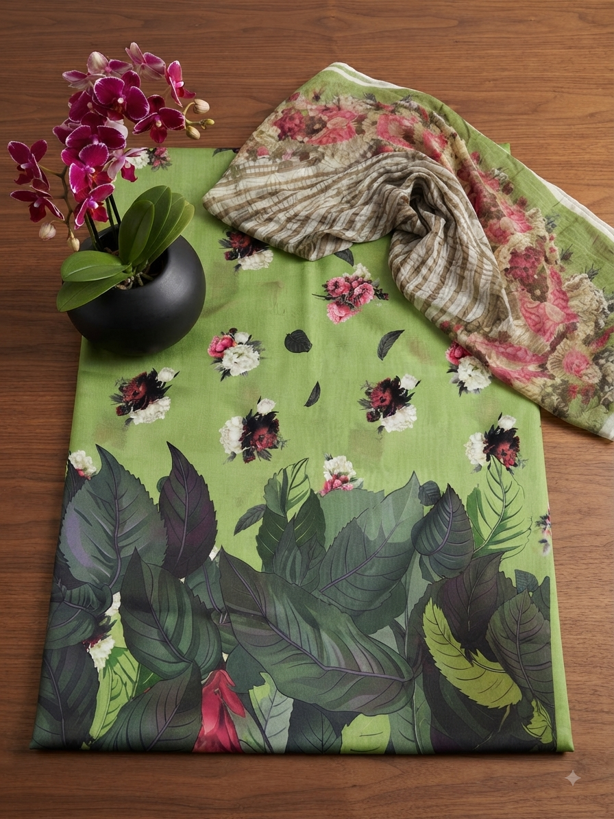Noor by Sadia Asad Lawn shirt with pure silk duppata 2 pc