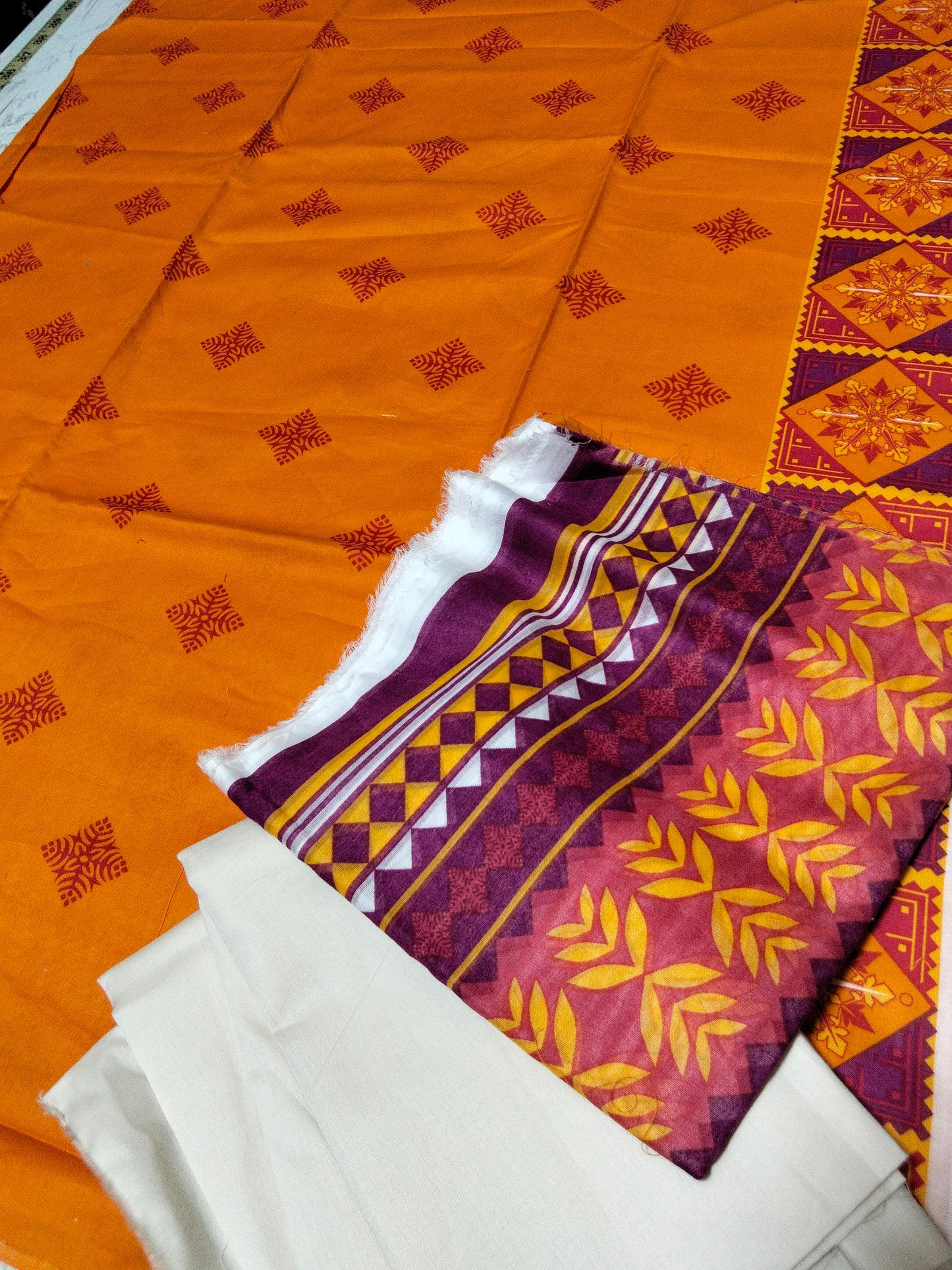 Sale printed lawn 3pc with plain trouser