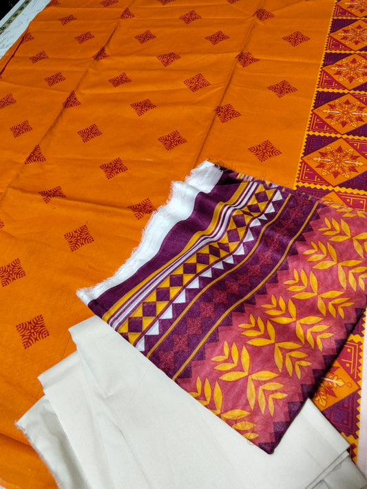 Sale printed lawn 3pc with plain trouser