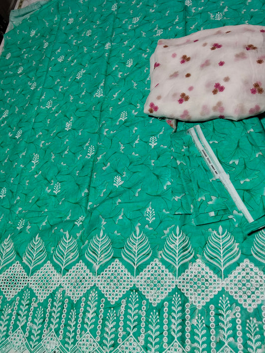 Sale embroided lawn chicken karri  2pc