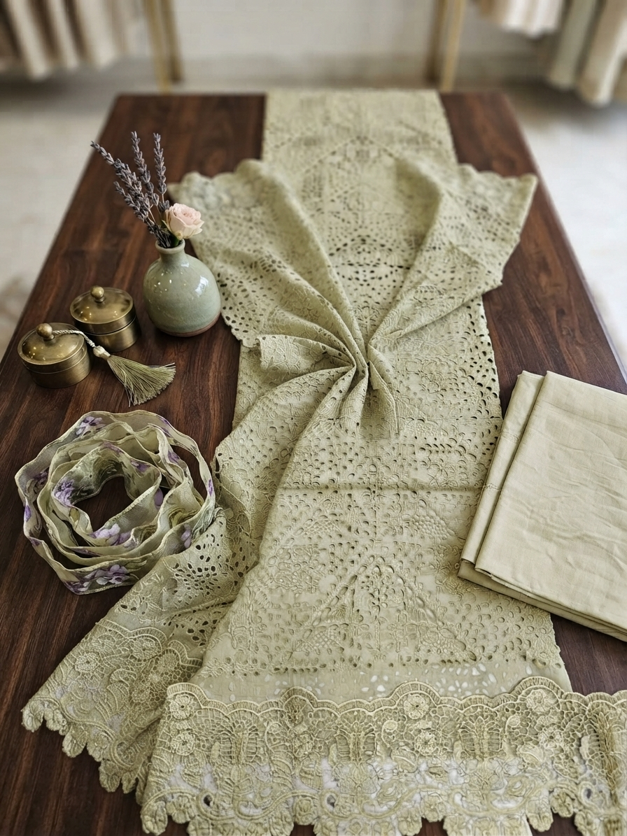 Sale Adan Libas embroided lawn 2pc shirt and plain trouser