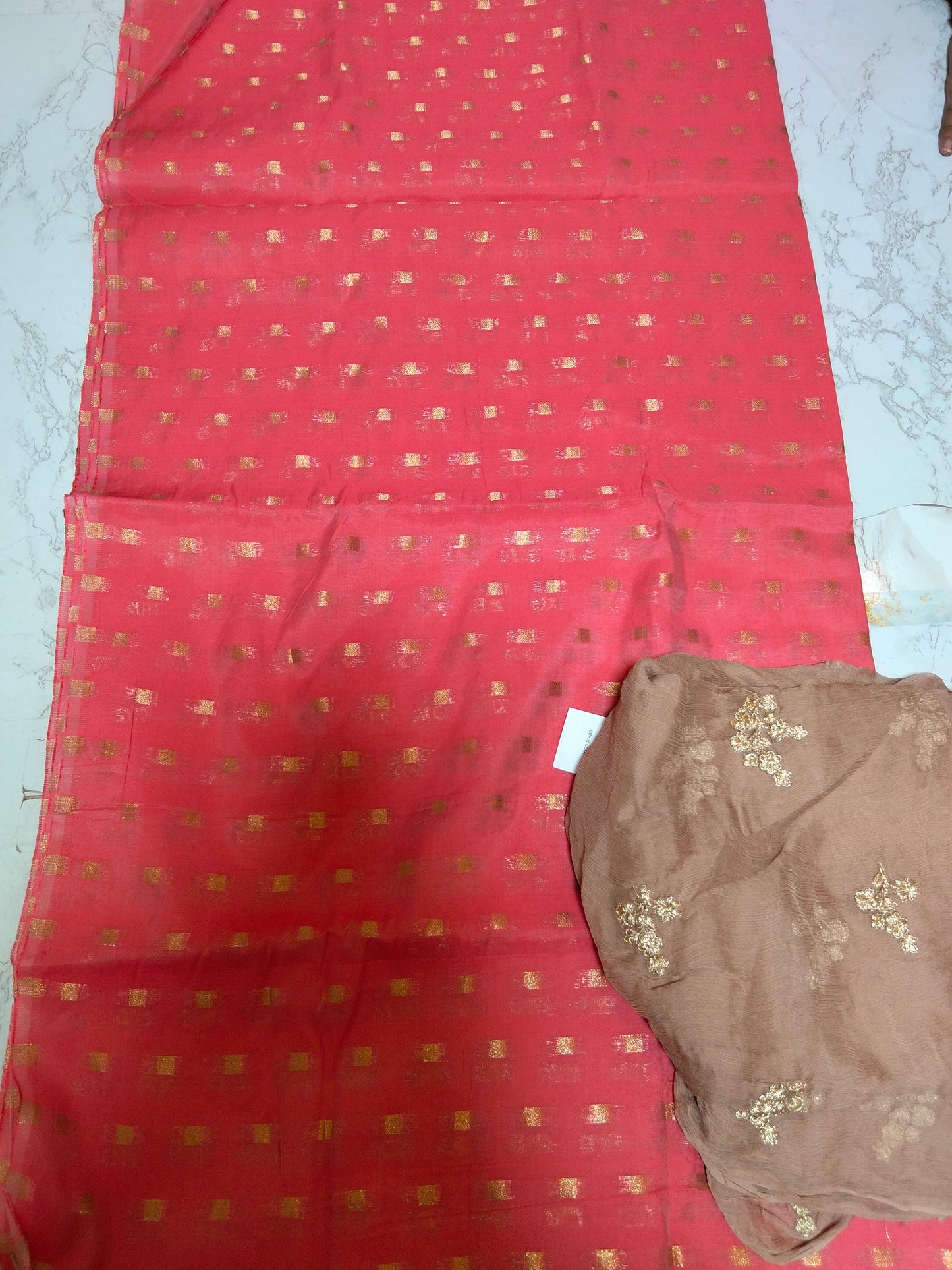 Sale Khdi net 2pc +breeze pure chiffon dupatta