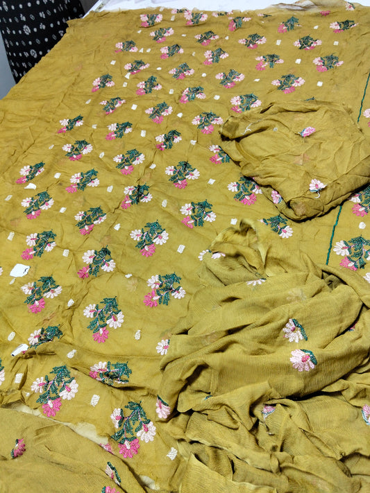 Sale Keyseria embroided pure chiffon 2pc shirt and dupatta