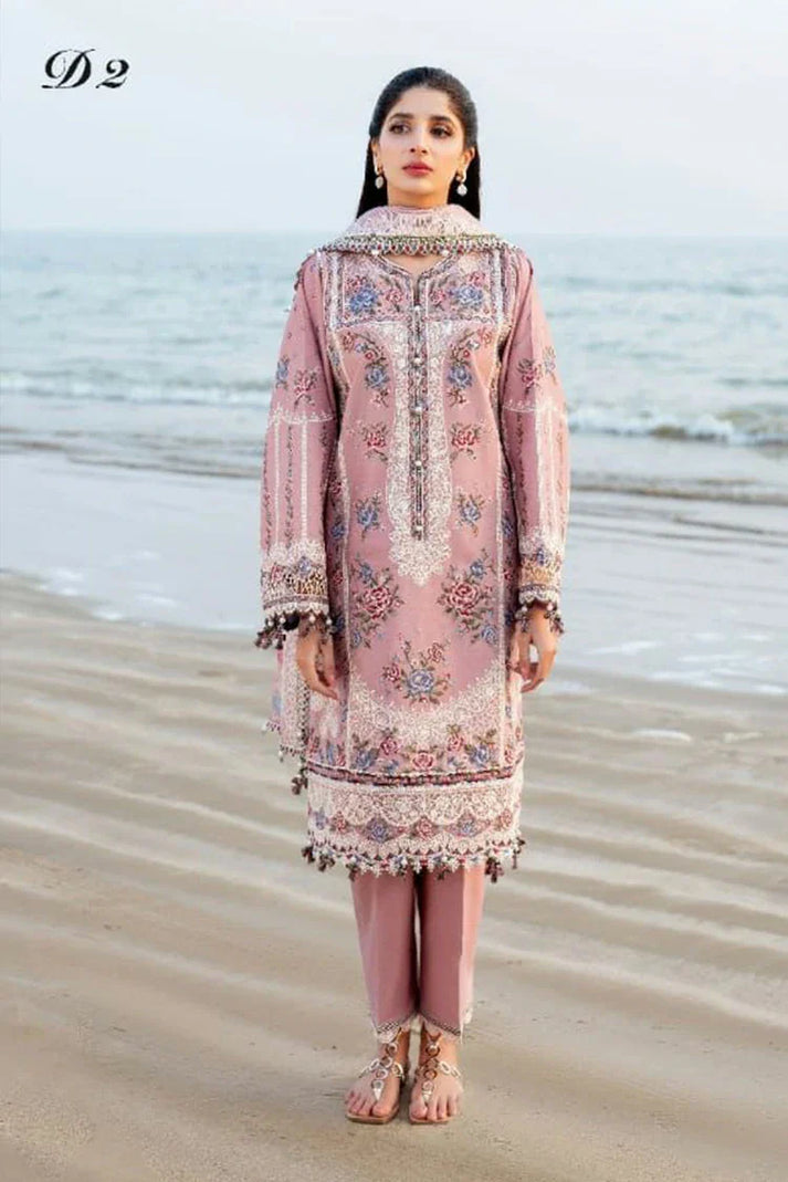 Jazmin luxury embroided dobby lawn 3pc
